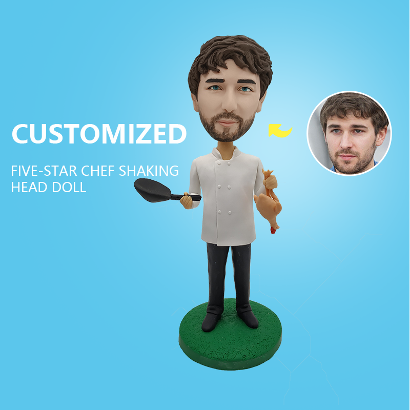 Customized Five-Star Chef Shaking Head Doll